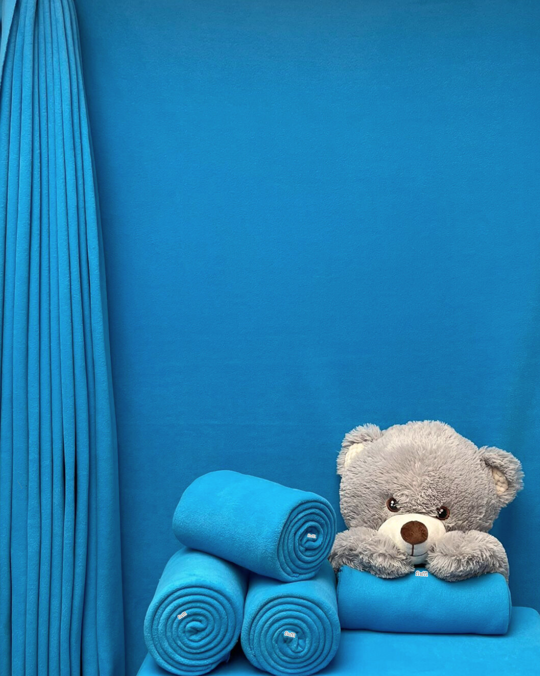 Polar Fleece Anti-Pill Soft Washable Fabric - Solid Colours Turquoise