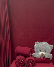 Polar Fleece Anti-Pill Soft Washable Fabric - Solid Colours Wine