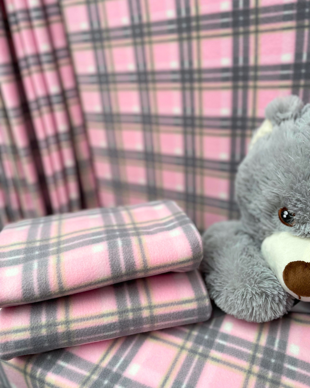 Polar Fleece Printed Anti-Pill Soft Washable Fabric- Tartan & Plaid