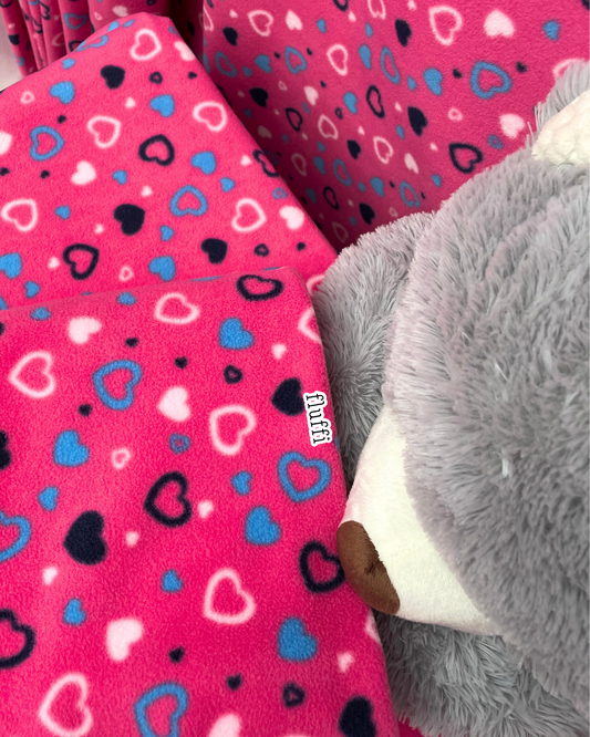 Polar Fleece Printed Anti-Pill Soft Washable Fabric - Love Heart Fest