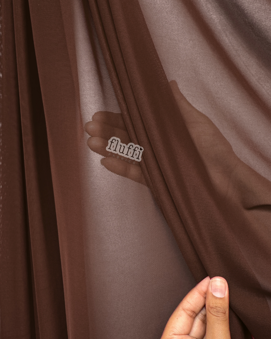 Power Mesh Soft Net 4 Way Stretch Performance Fabric 109P Chocolate