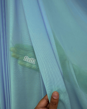 Power Mesh Soft Net 4 Way Stretch Performance Fabric 109P Light Denim Blue