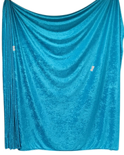Crushed Velour Draping Decor Fabric Q156 Turquoise