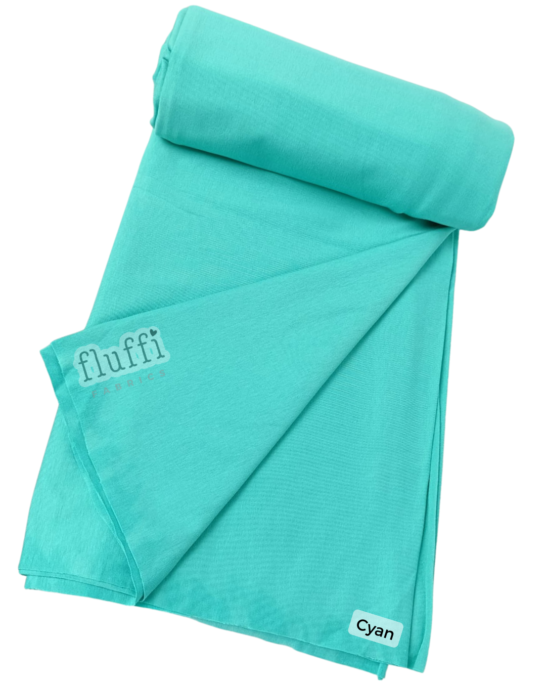 Organic Cotton Elastane Jersey 4 Way Stretch Fabric Cyan
