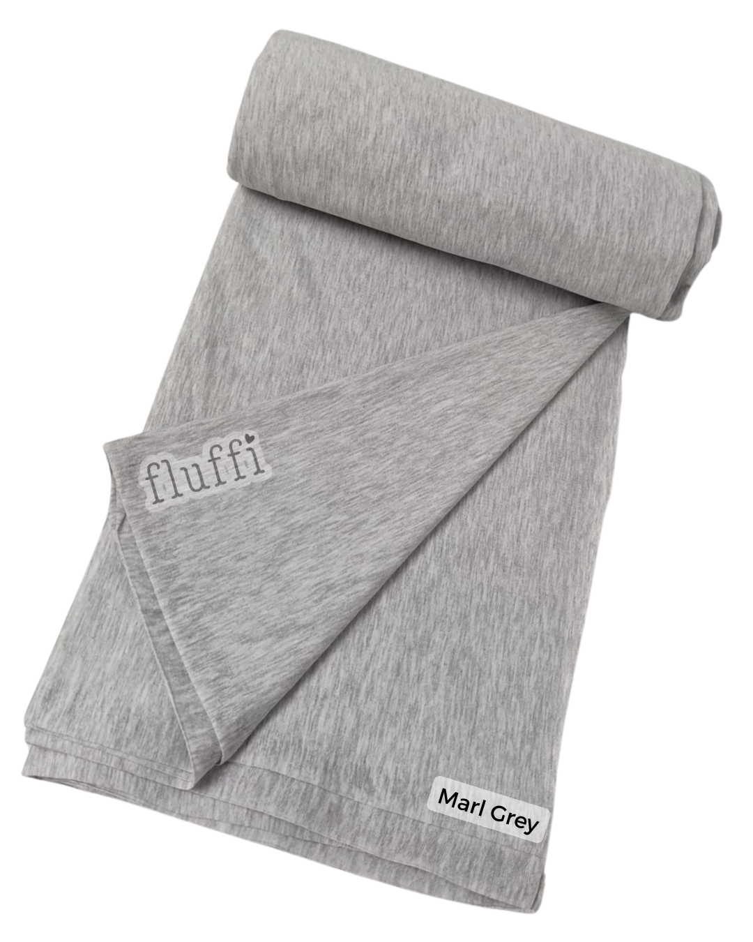 Organic Cotton Elastane Jersey 4 Way Stretch Fabric Marl Grey