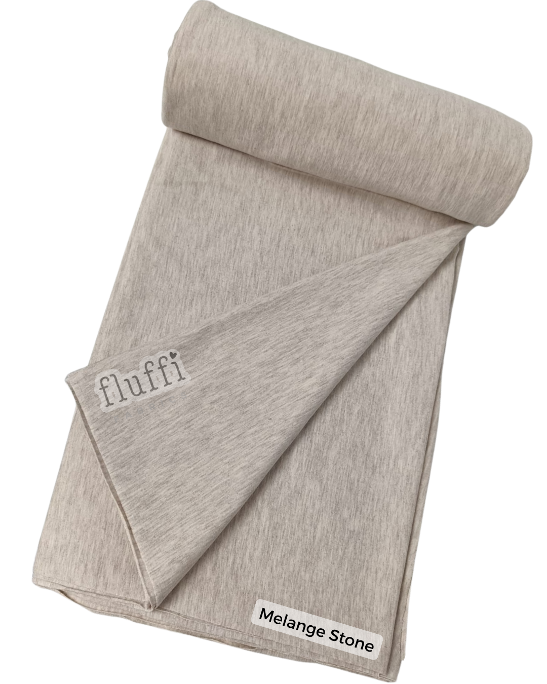 Organic Cotton Elastane Jersey 4 Way Stretch Fabric Stone Melange