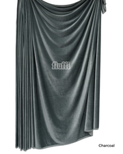 Smooth Stretch Span Velvet Fabric Q559 Charcoal