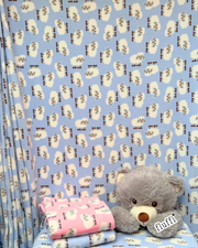 Polar Fleece Printed Anti-Pill Soft Washable Fabric - Farm Sheep