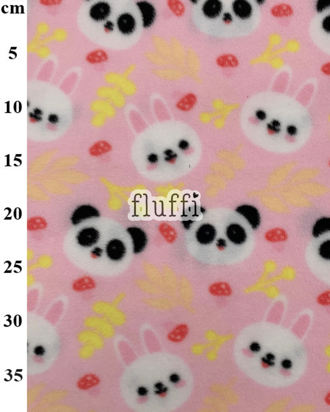 Polar Fleece Printed Anti-Pill Soft Washable Fabric - Pandas & Bunnies SQ810