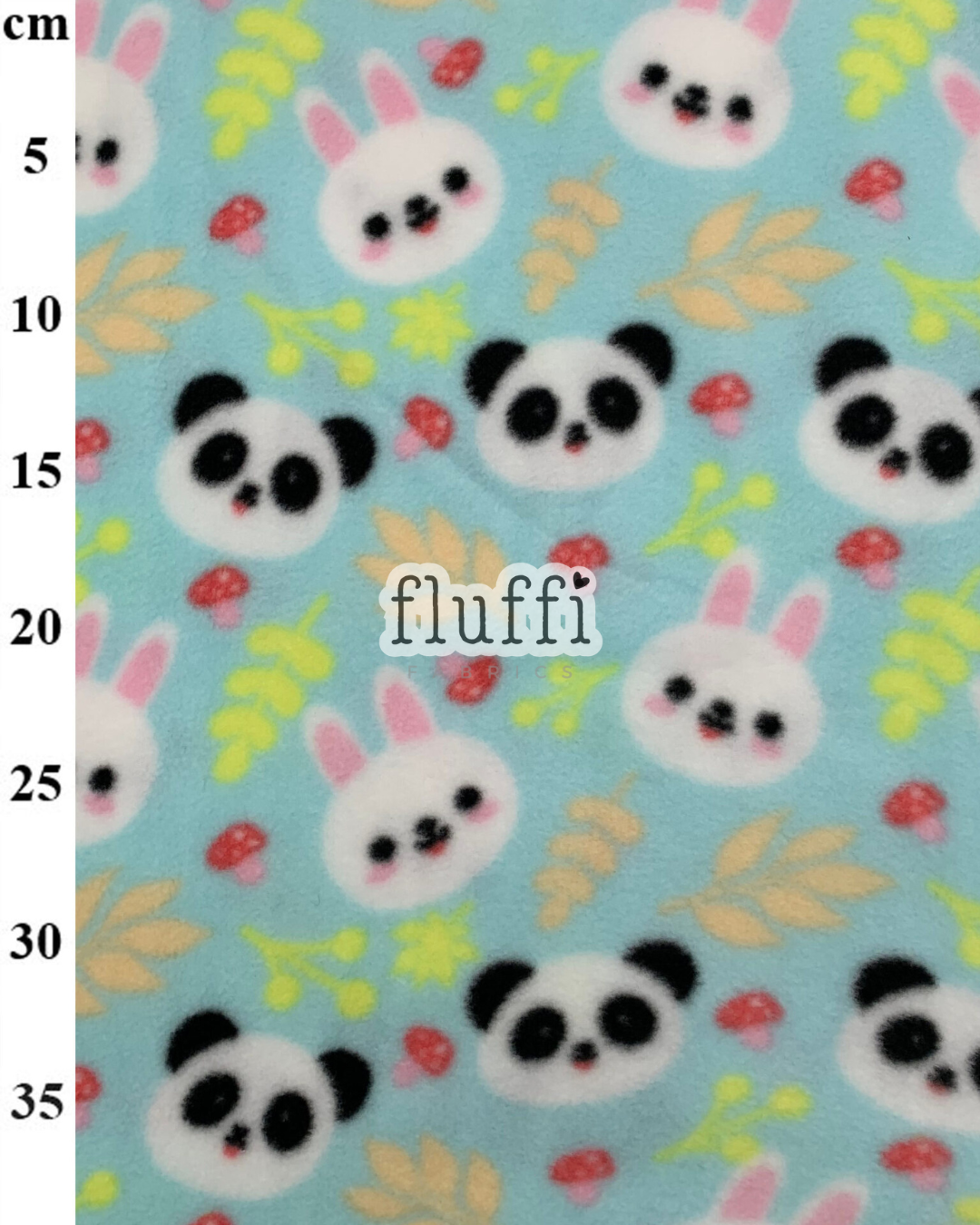 Polar Fleece Printed Anti-Pill Soft Washable Fabric - Pandas & Bunnies SQ810