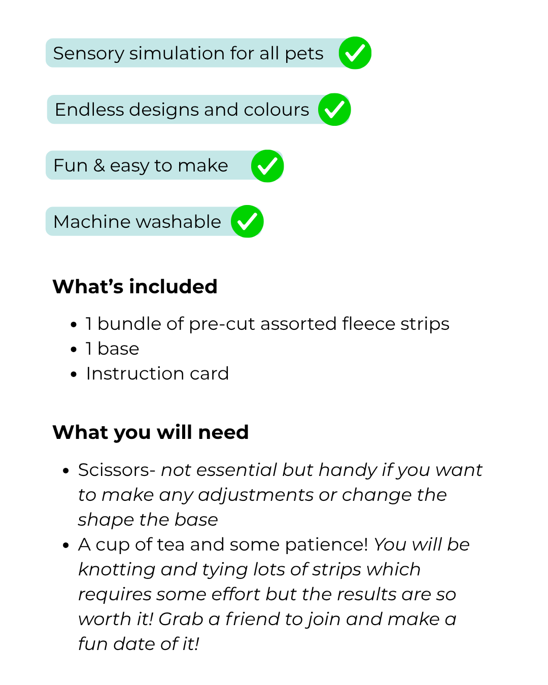 Fleece Snuffle Mat DIY Kit