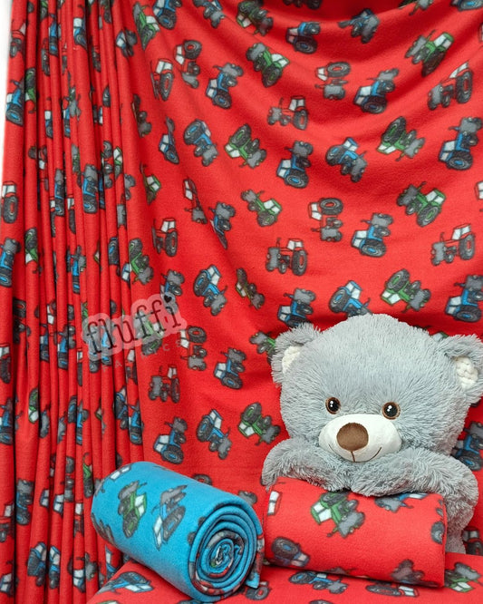 Polar Fleece Printed Anti-Pill Soft Washable Fabric - Tractors SQ835