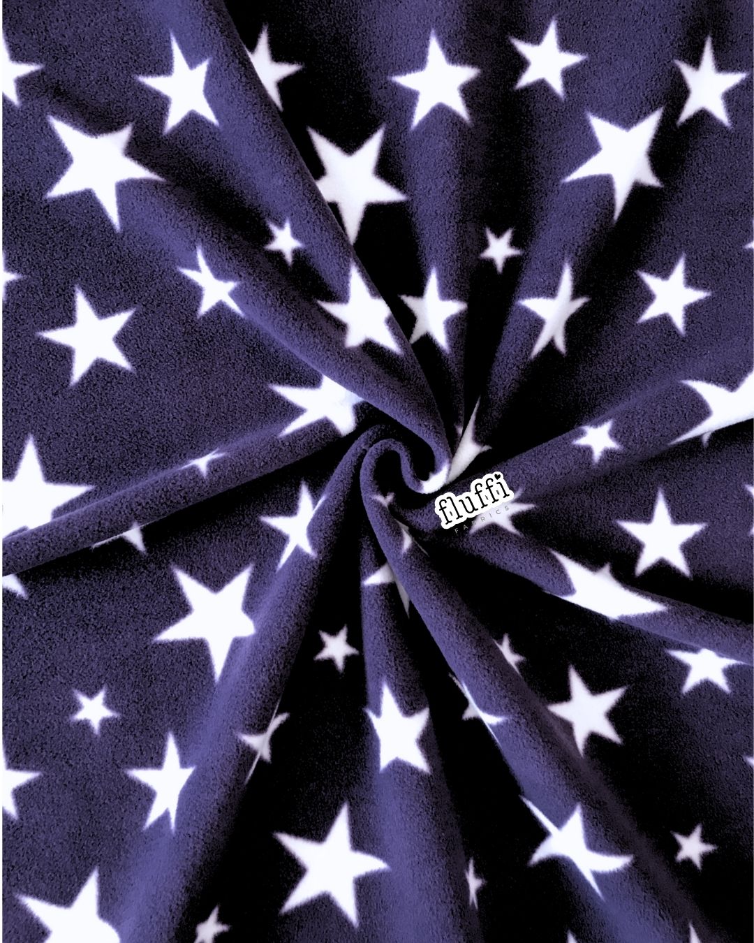 Polar Fleece Printed Anti-Pill Soft Washable Fabric - Twinkle Stars