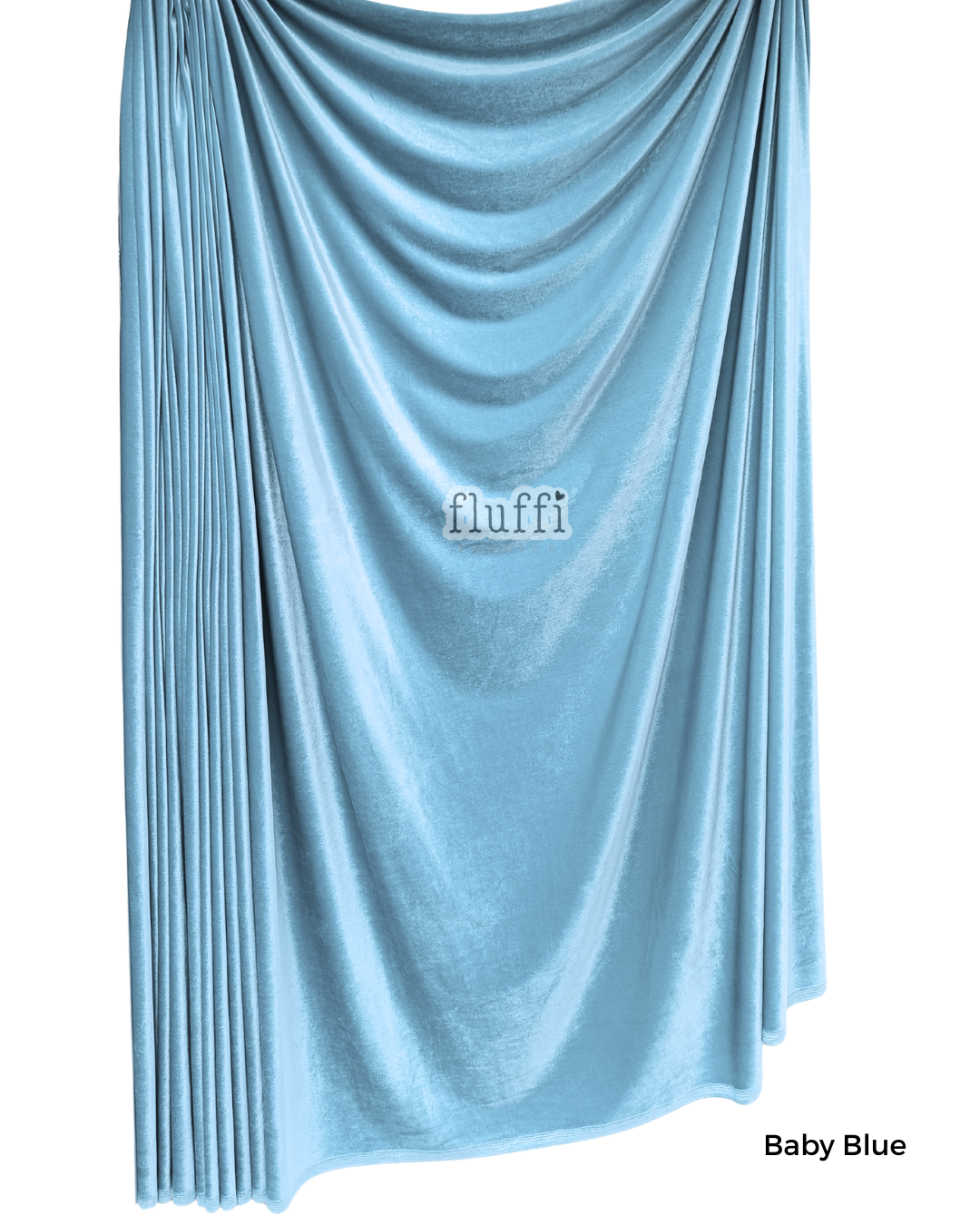 Smooth Stretch Span Velvet Fabric Q559 Baby Blue