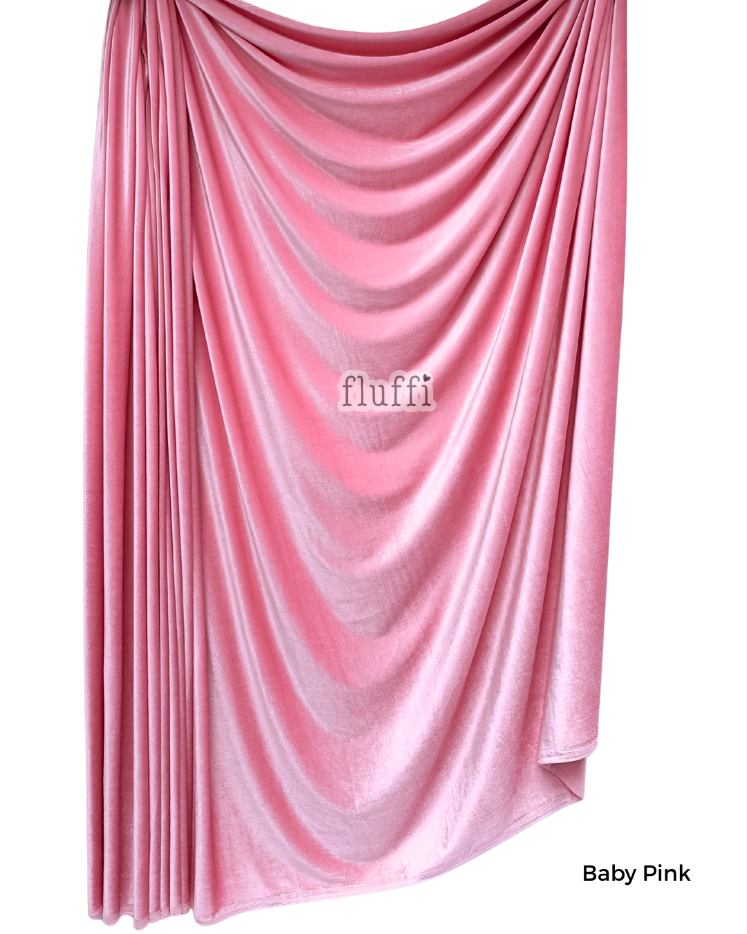 Smooth Stretch Span Velvet Fabric Q559 Baby Pink