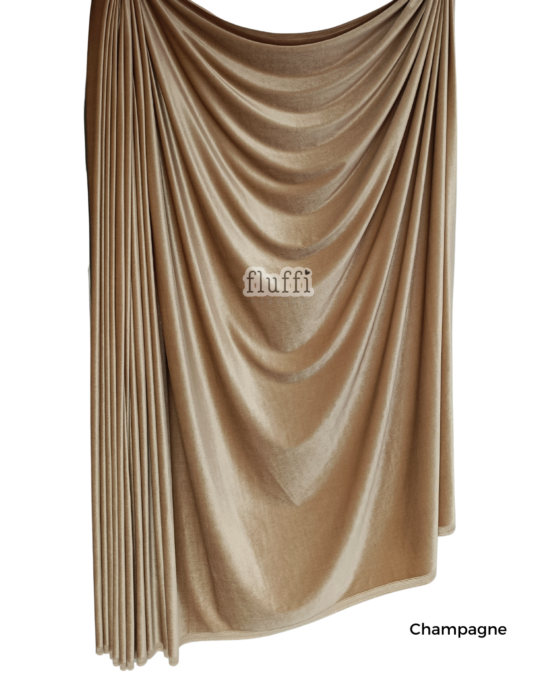 Smooth Stretch Span Velvet Fabric Q559 Champagne
