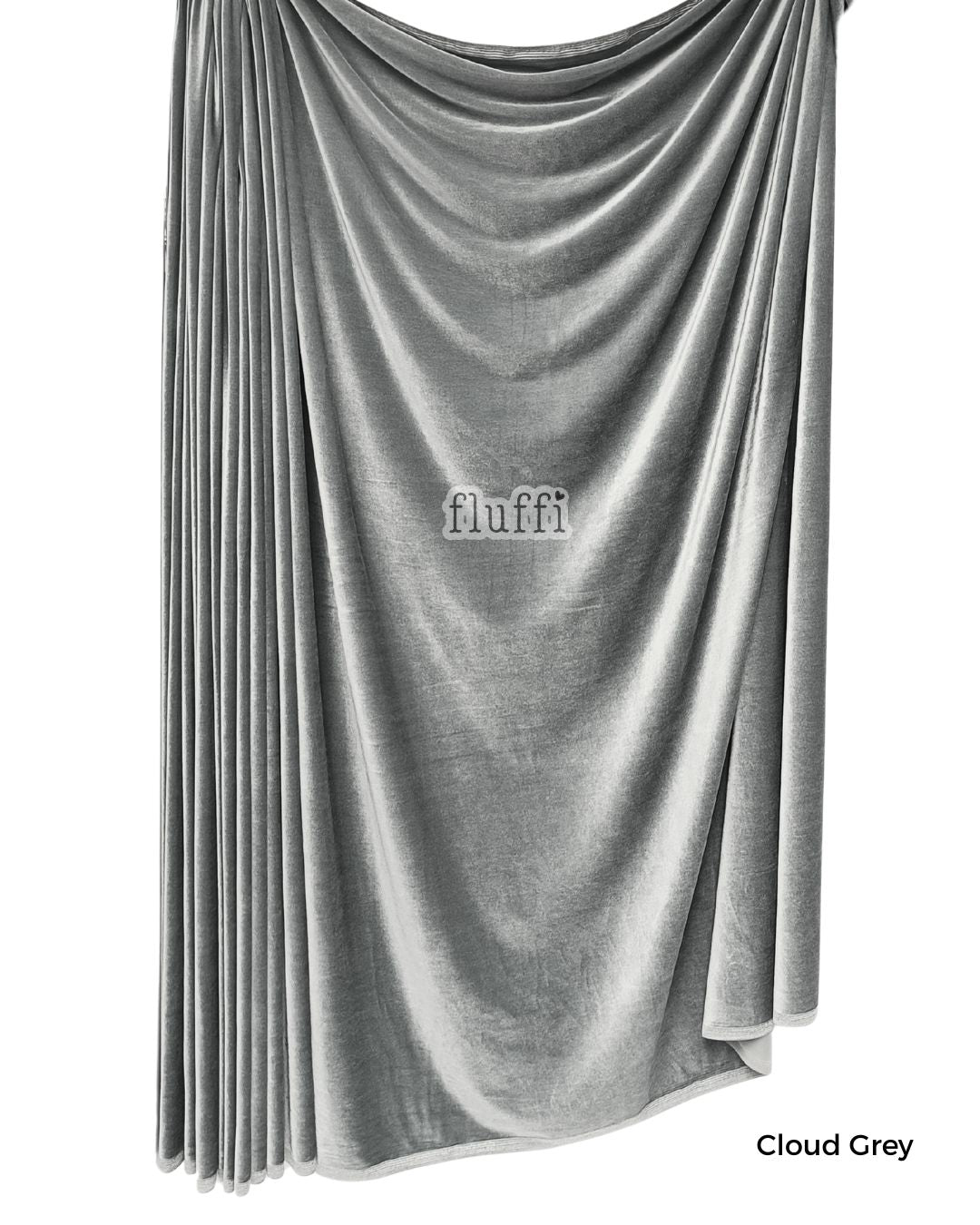 Smooth Stretch Span Velvet Fabric Q559 Cloud Grey