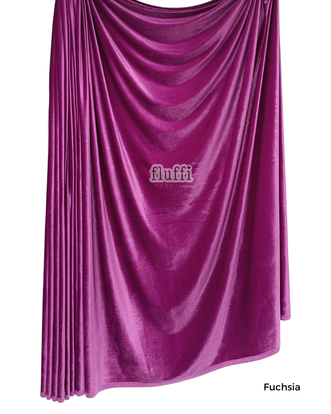 Smooth Stretch Span Velvet Fabric Q559 Fuchsia