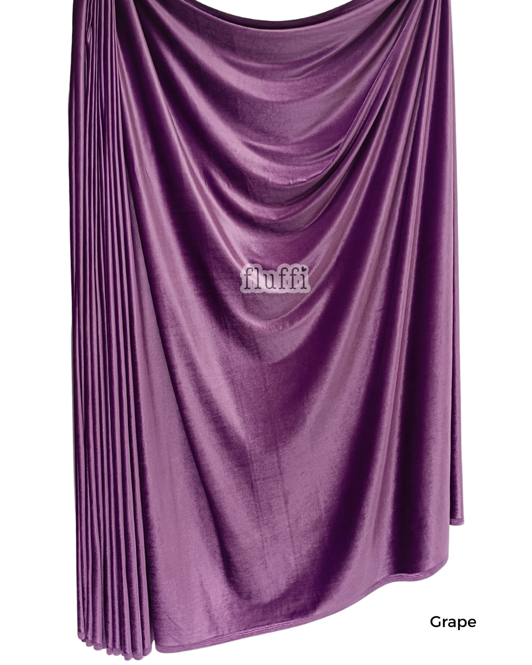 Smooth Stretch Span Velvet Fabric Q559 Grape