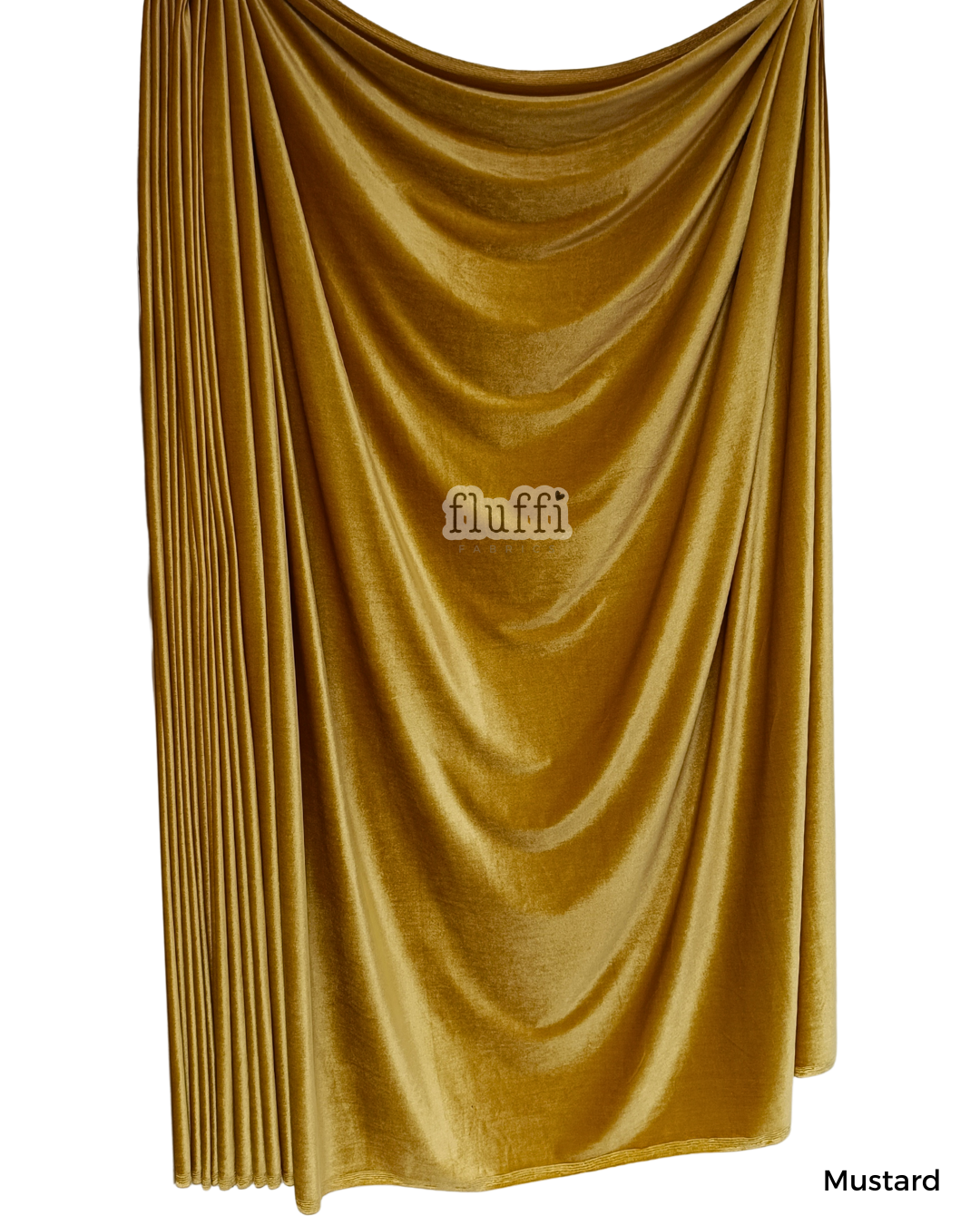 Smooth Stretch Span Velvet Fabric Q559 Mustard