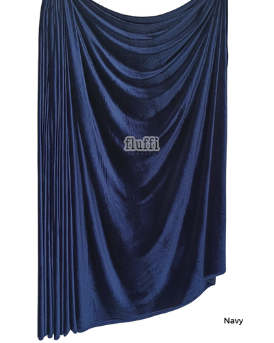 Smooth Stretch Span Velvet Fabric Q559 Navy