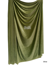 Smooth Stretch Span Velvet Fabric Q559 Olive
