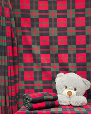 Polar Fleece Printed Anti-Pill Soft Washable Fabric- Tartan & Plaid Xmas Tartan
