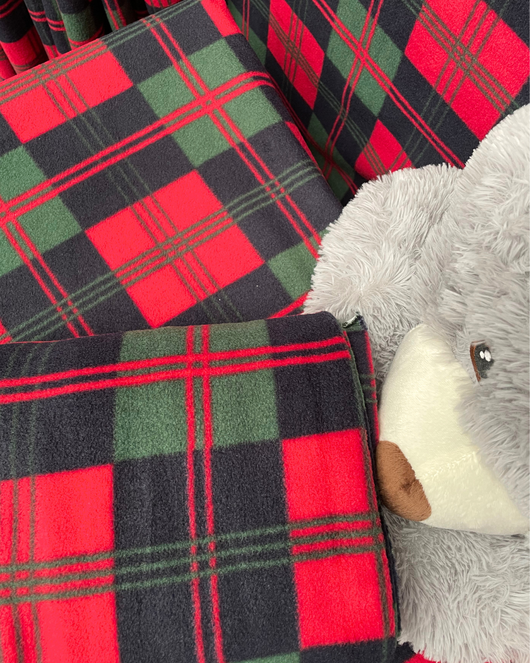 Polar Fleece Printed Anti-Pill Soft Washable Fabric- Tartan & Plaid