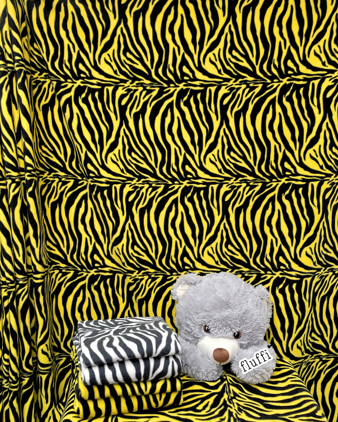 Polar Fleece Printed Anti-Pill Soft Washable Fabric - Zebra