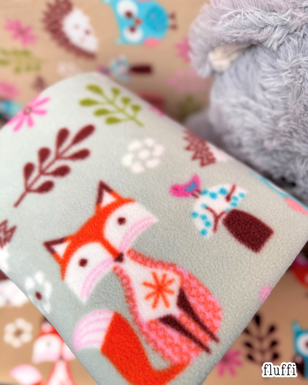 Polar Fleece Printed Anti-Pill Soft Washable Fabric - Woodland Creatures Q1219