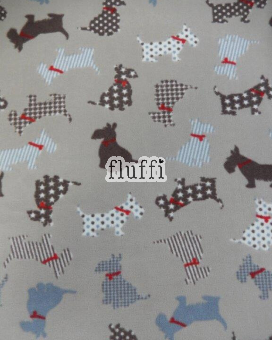 Polar Fleece Printed Anti-Pill Soft Washable Fabric - Scottie Dogs PF230 MLT