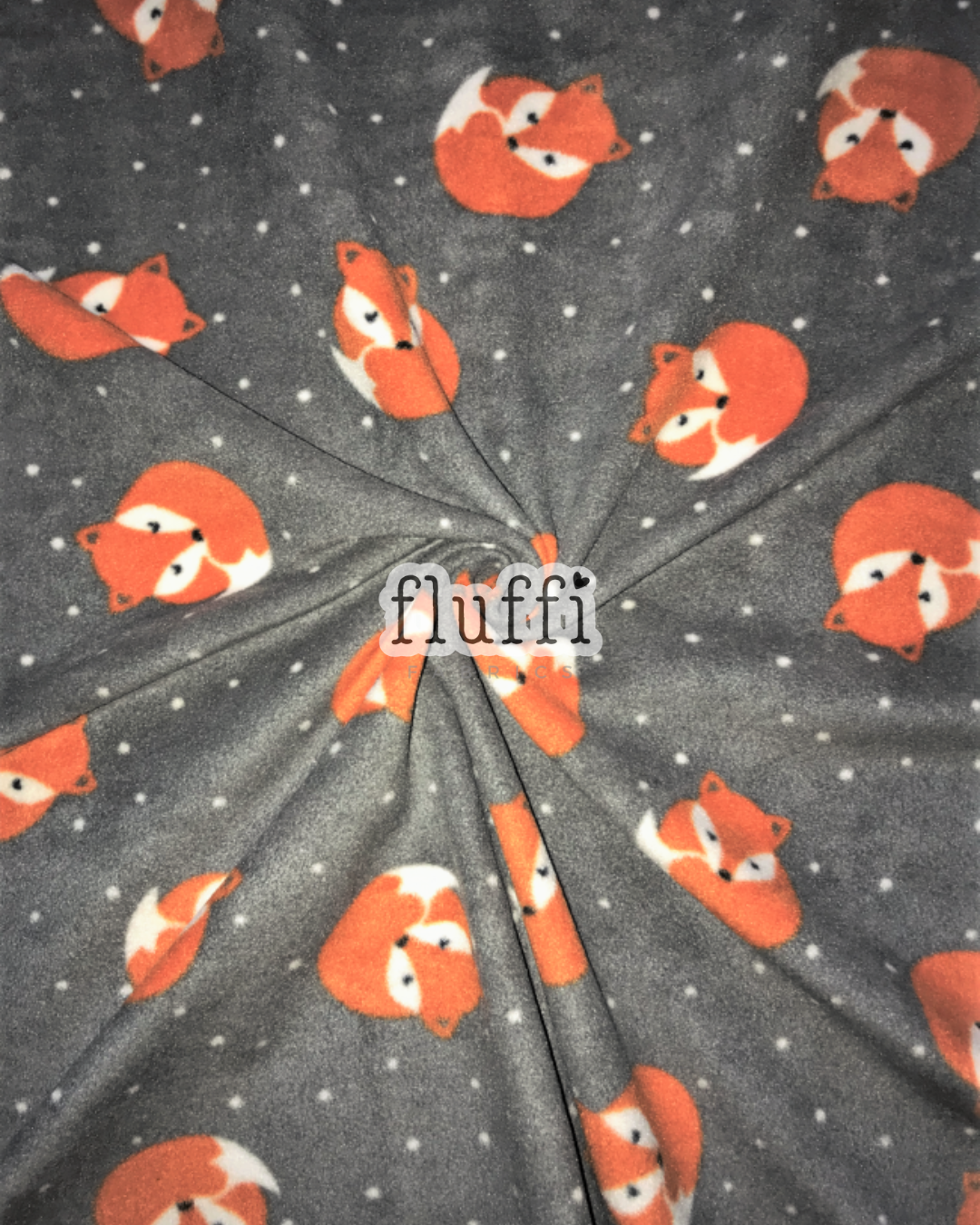Polar Fleece Printed Anti-Pill Soft Washable Fabric - Sleeping Foxes SQ302